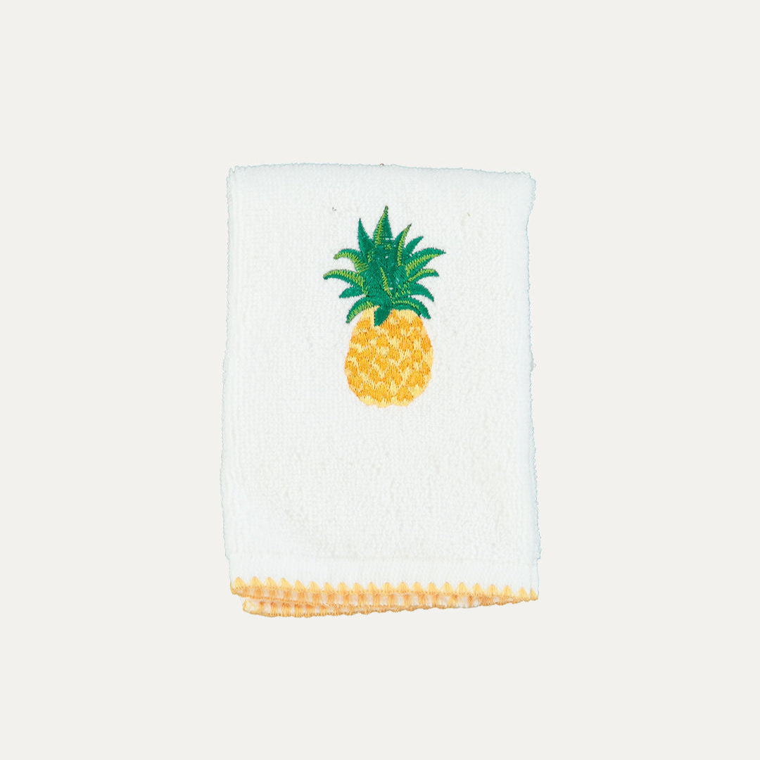 Hand Towel with Shell and Pineapple Design