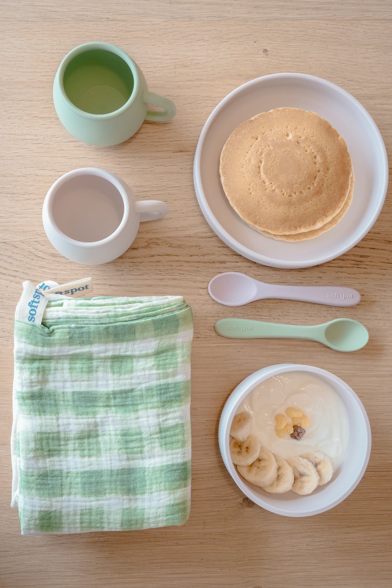 Soft Baby Spoons – Matcha & Ube