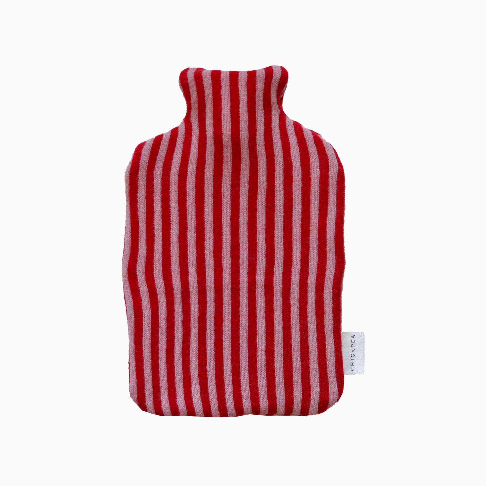 Pink and Red Bold Stripe Hot Water Bottle