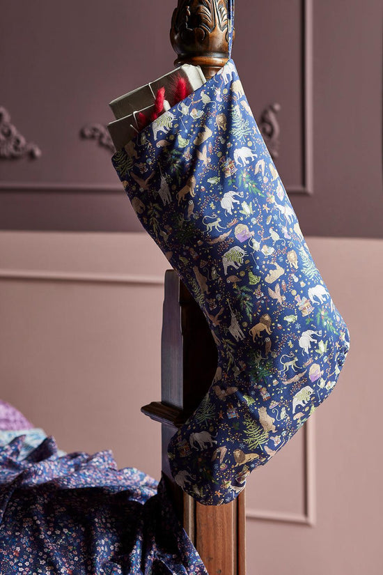 Christmas Stocking made with Liberty Fabric CHRISTMAS