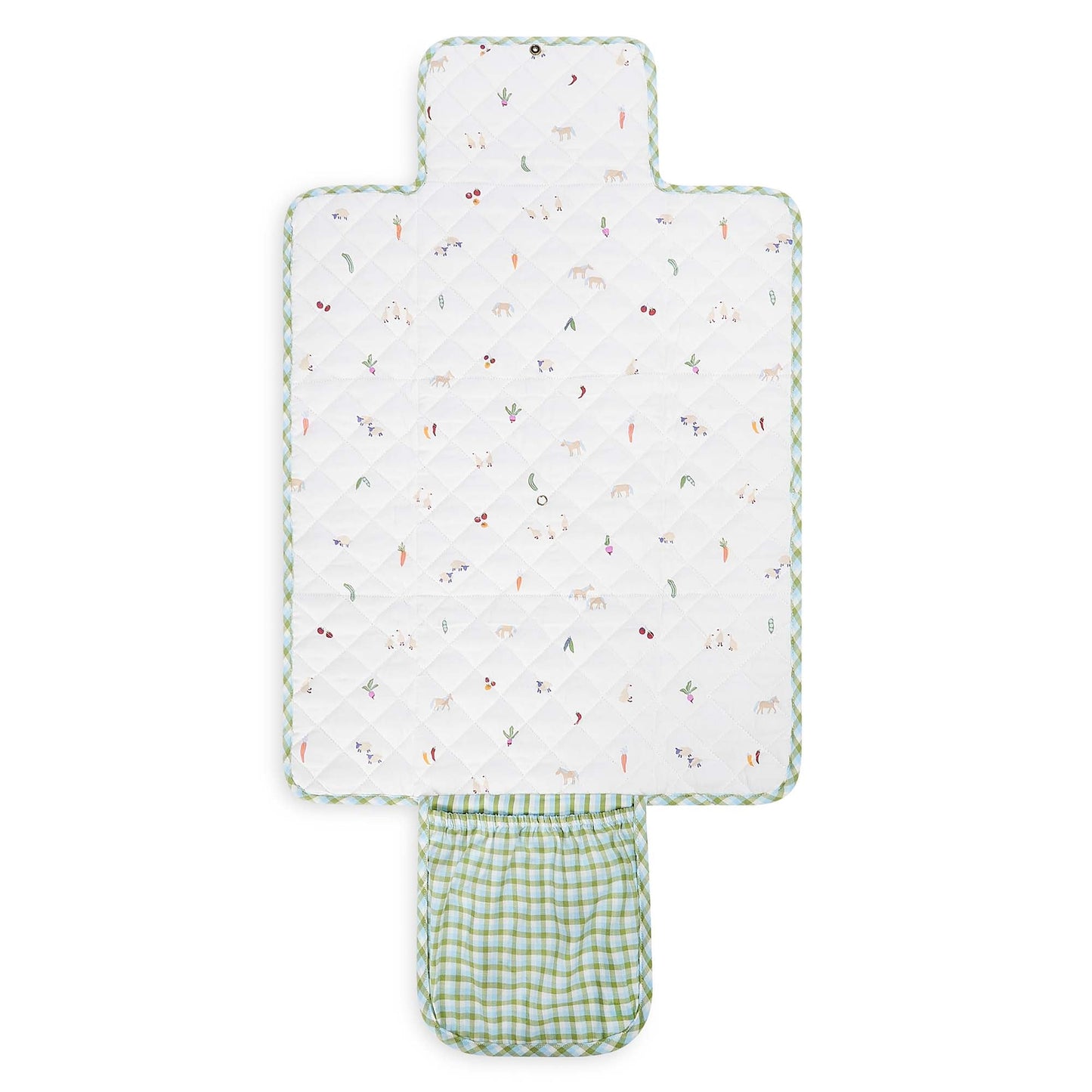 Cotton Travel Baby Changing Mat - Greenhouse Gingham