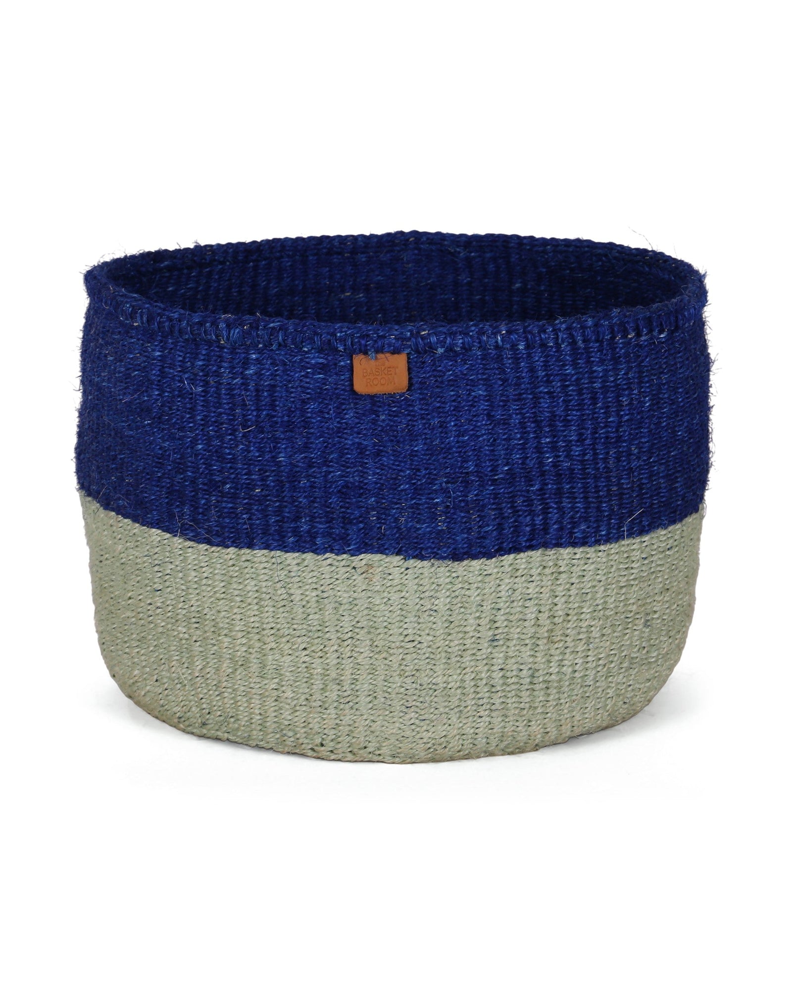 TIBA: True Blue and Sapling Green Colour Block Sisal Basket