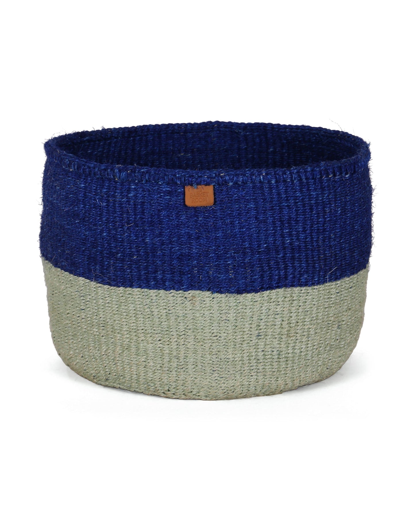 TIBA: True Blue and Sapling Green Colour Block Sisal Basket