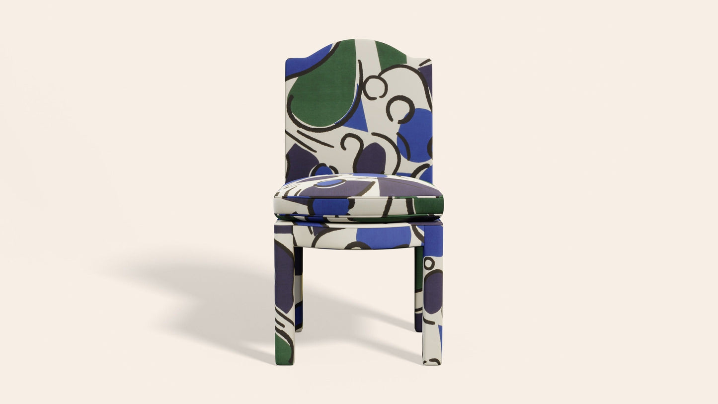 Pair of Leo Dining Chairs, Seaweed