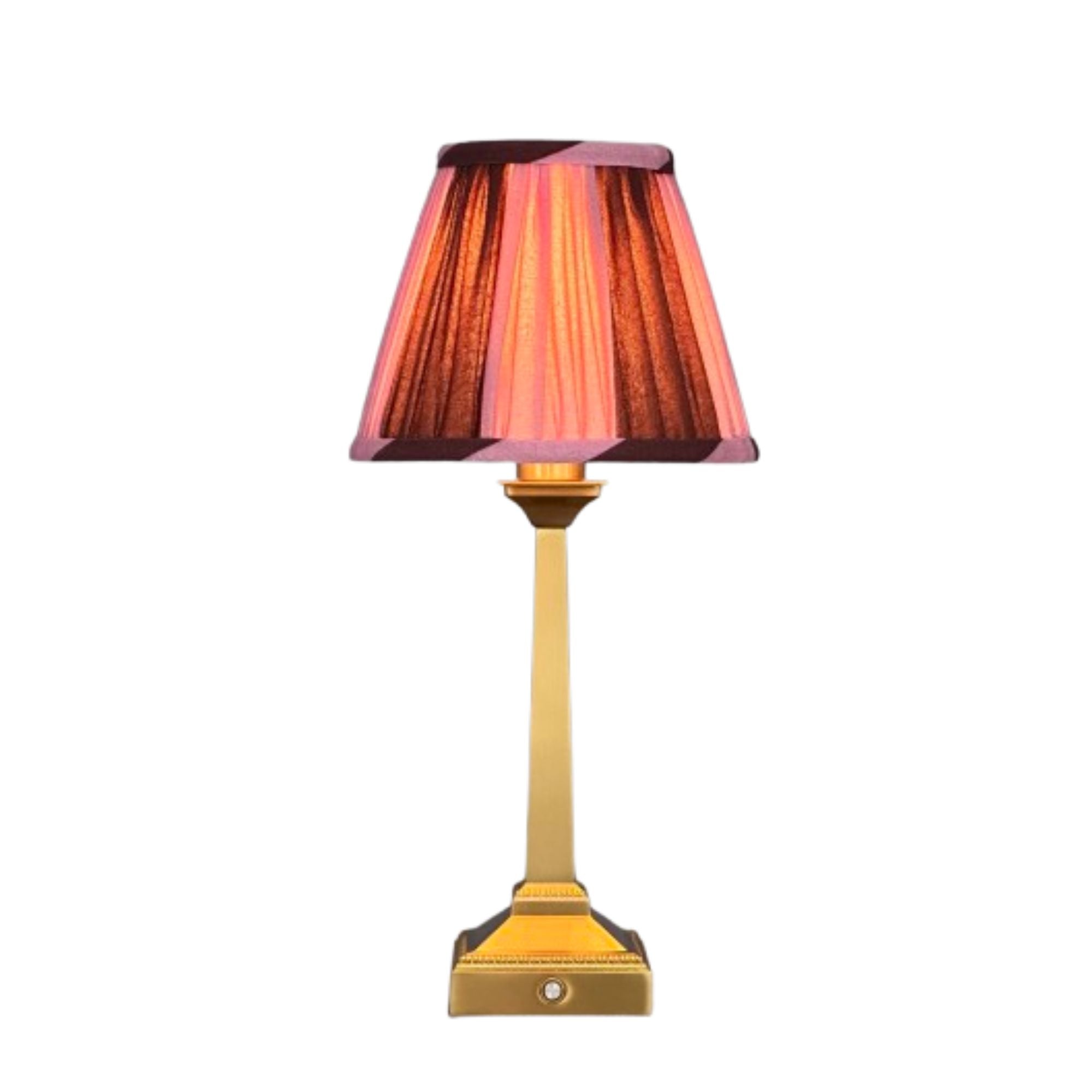 Charlie Table Lamp Pink/Brown Stripes