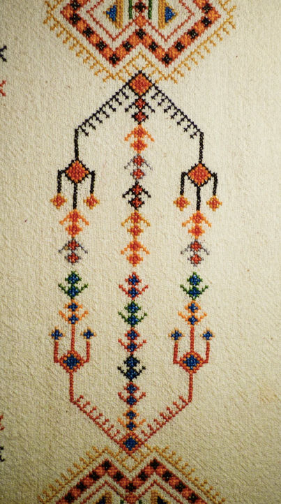 Rare, Antique, Hand-Loomed, Hand-Embroidered Wall Hanging from Crete