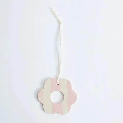 Duci Stripe Flower Hanging Decoration Pink