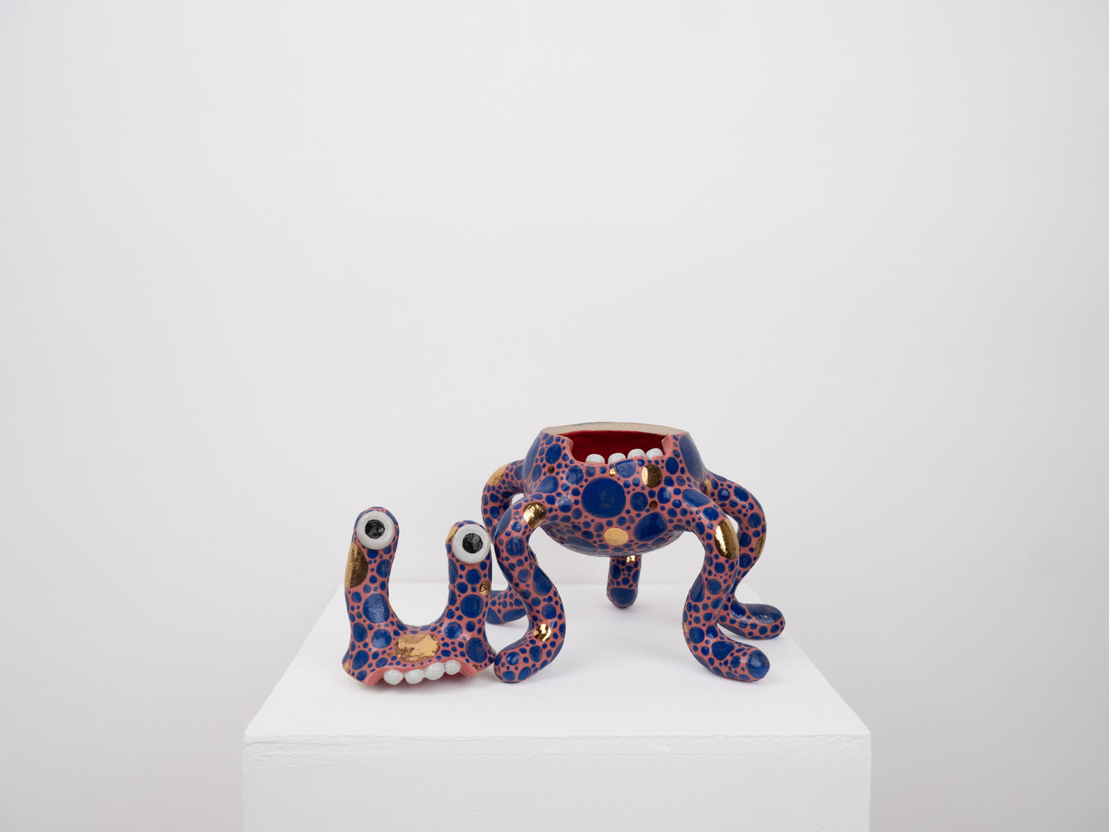 Odie Monster - Pink and Blue Spots with Gold