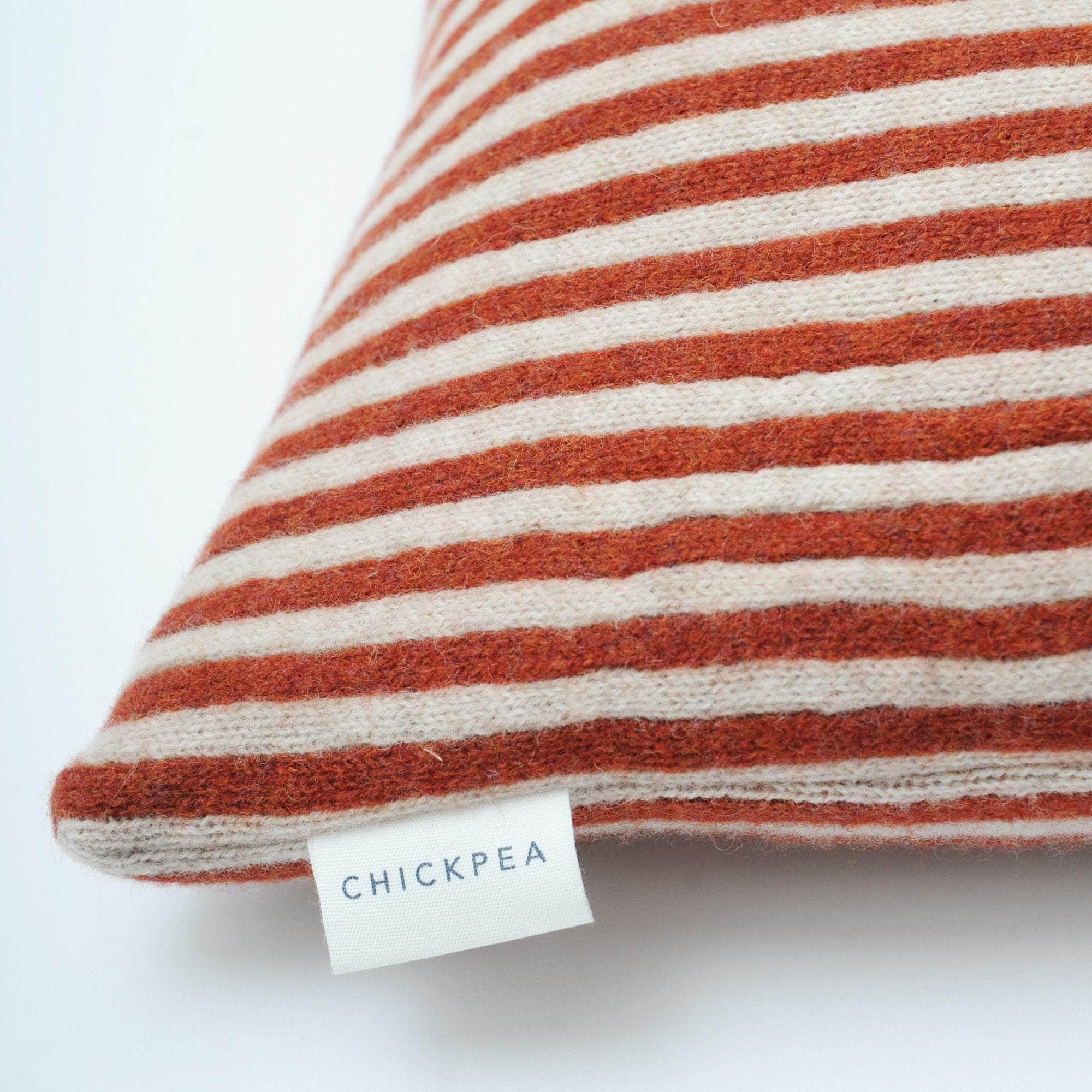 Rust Bold Stripe Cushion