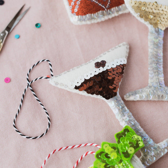 The Espresso Martini Sequin Ornament
