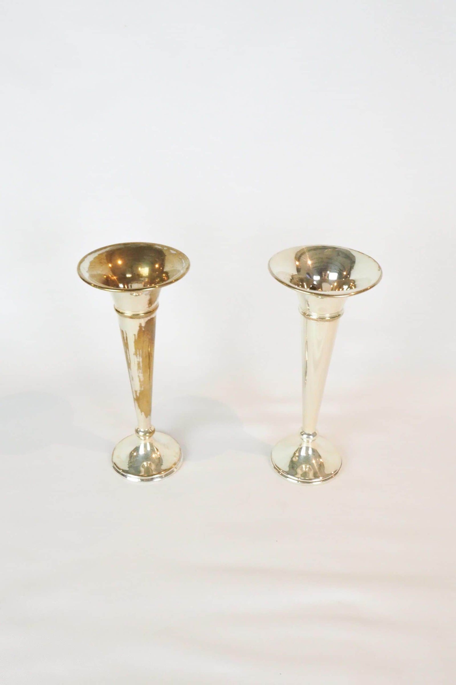 Vintage Silver Plated Bud Vases