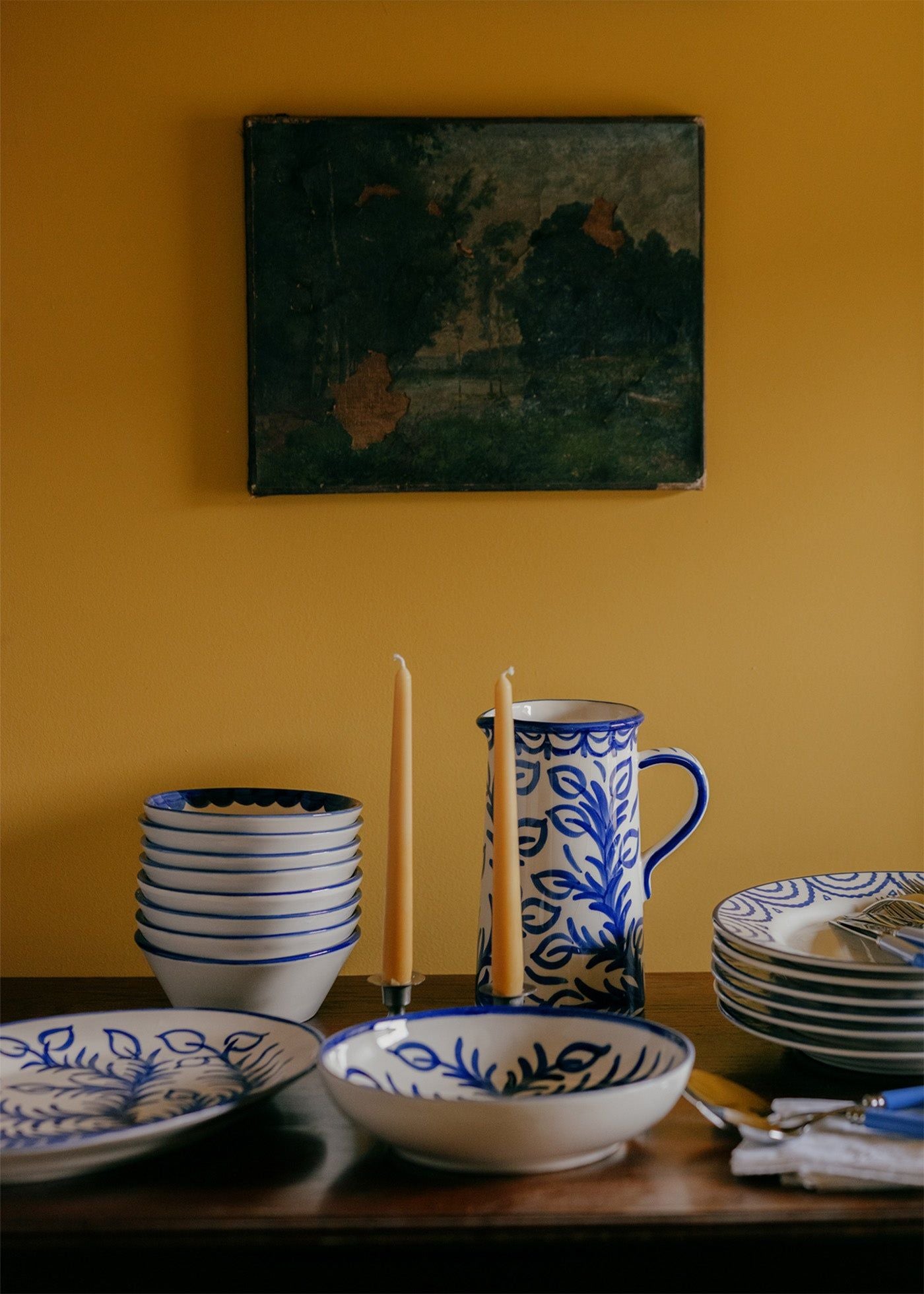 Large Blue Vina Platter