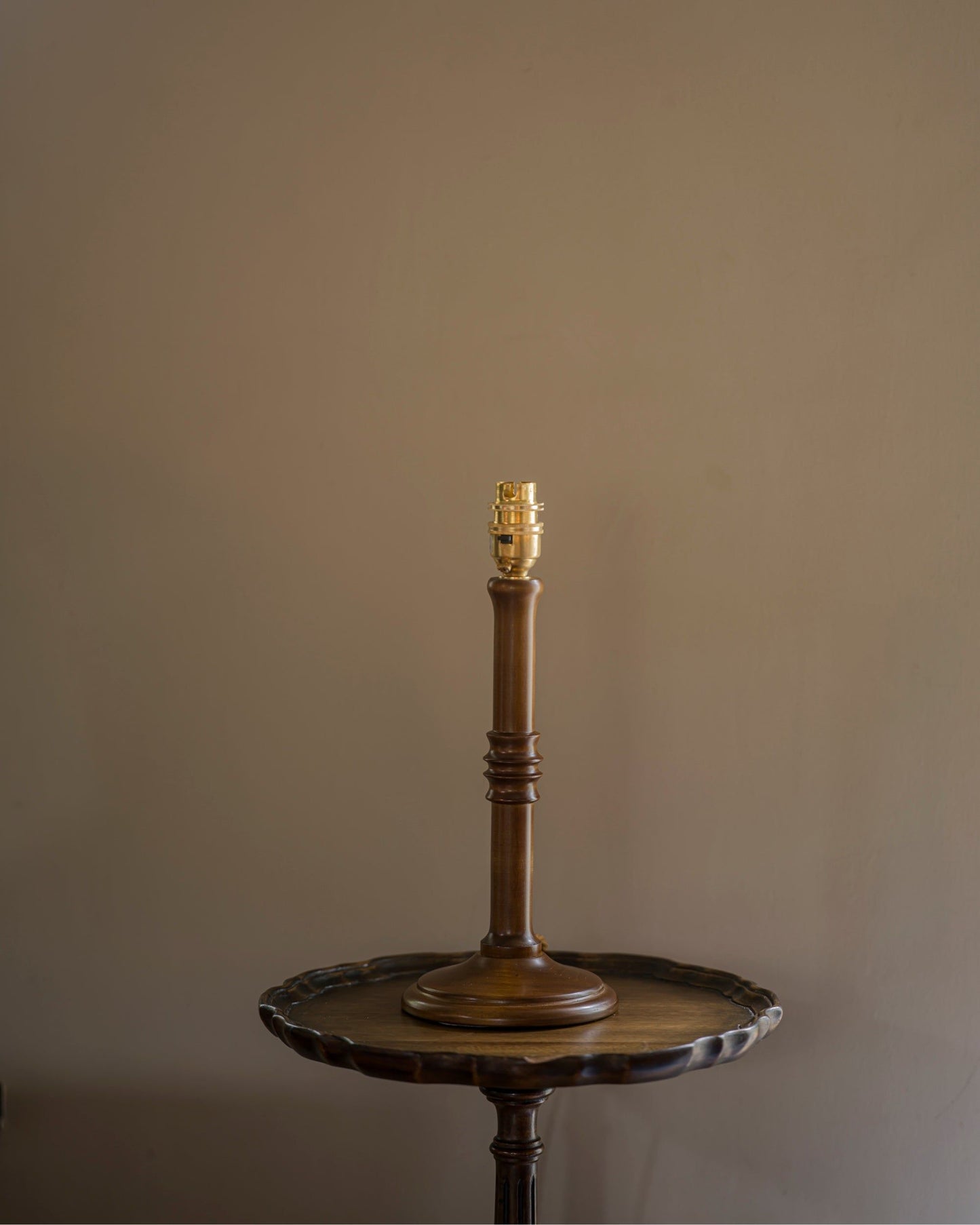 The Small Unlacquered Lampstand in Wood