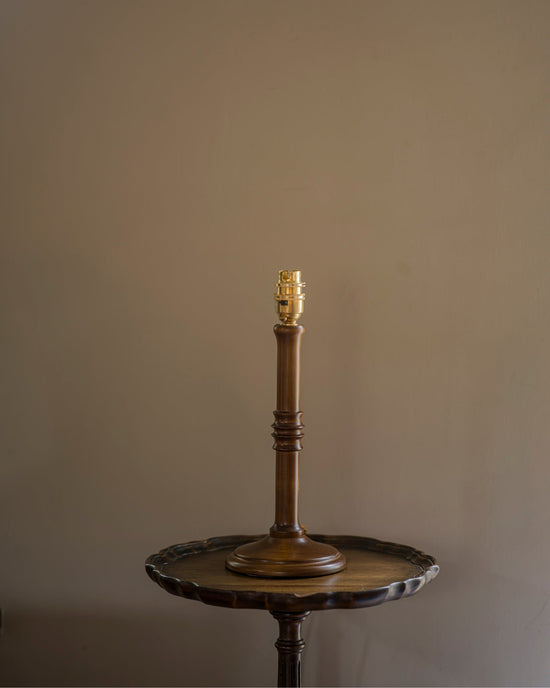 The Small Unlacquered Lampstand in Wood
