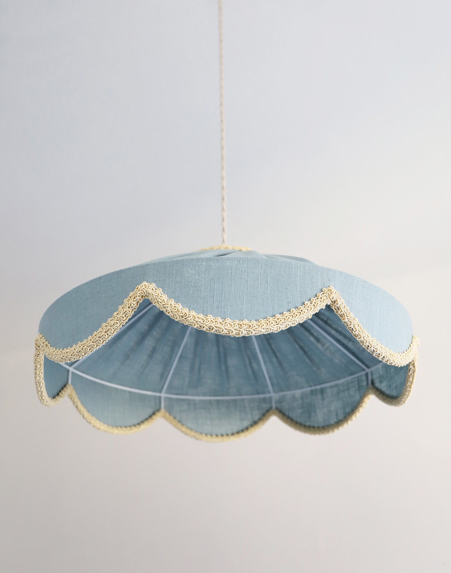 Cosette Solid-Colored Floral-Shaped Pendant Light Mineral Blue