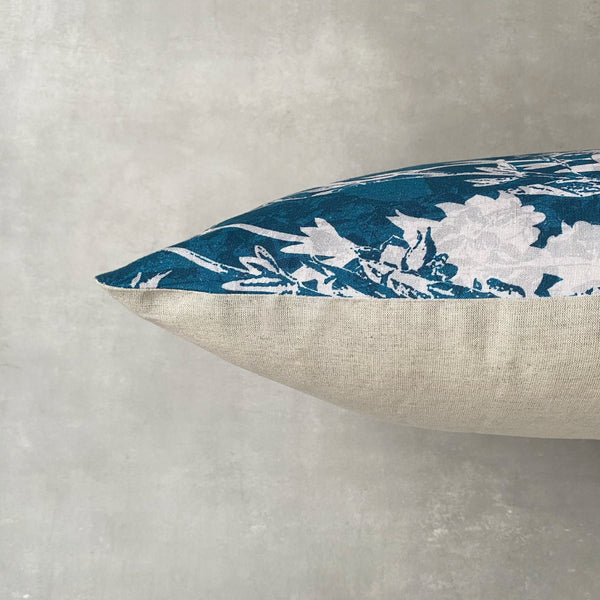Everly Linen Cushion Teal Blue