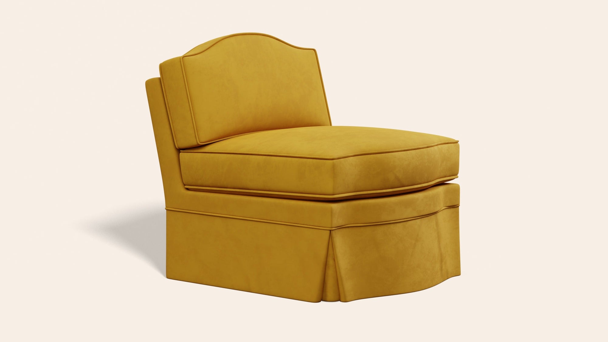 Felix Slipper Chair, Turmeric Velvet
