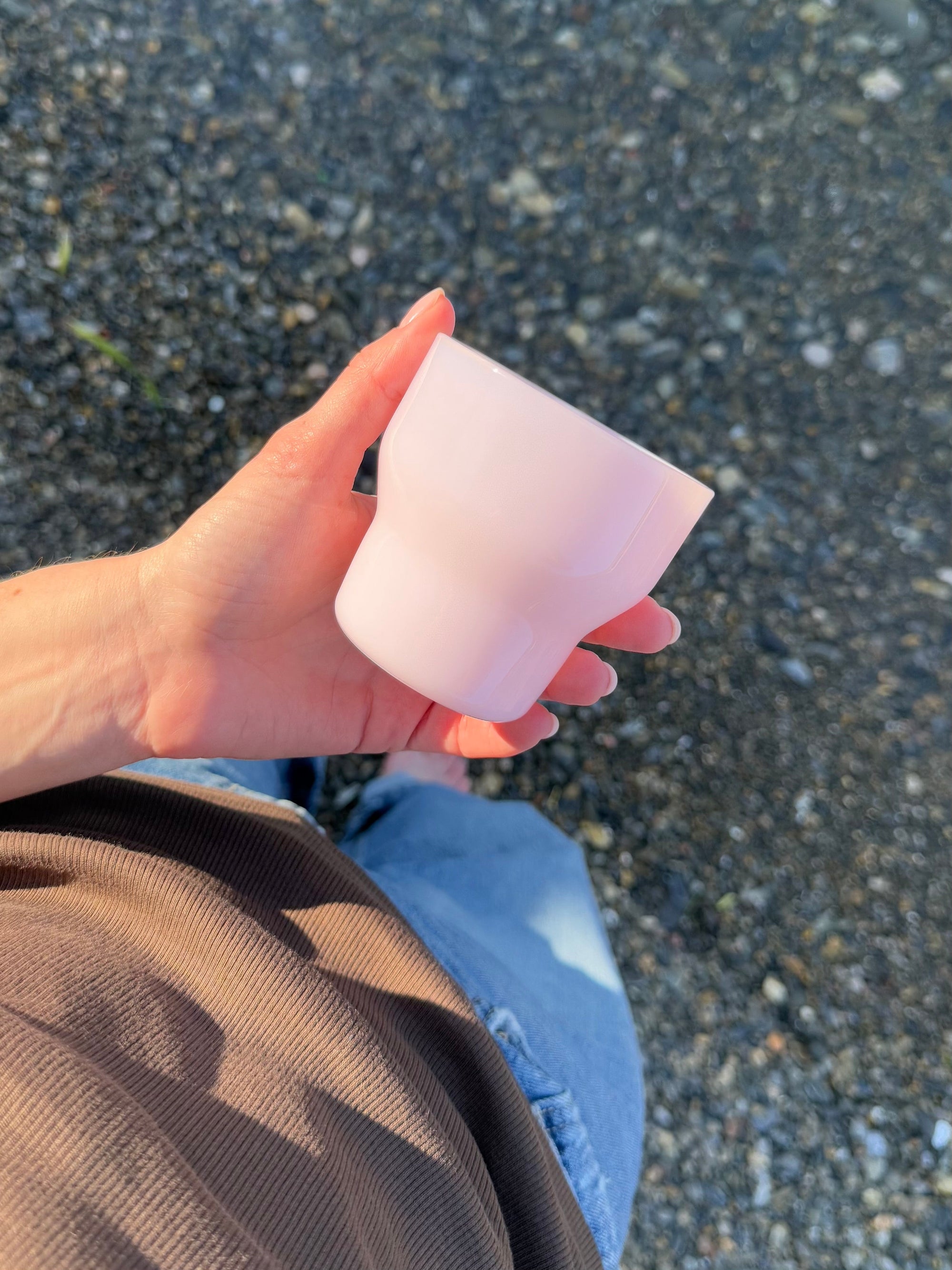 Brisita Glass Cup - Light Pink