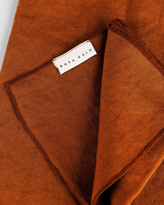 Terracotta linen napkin