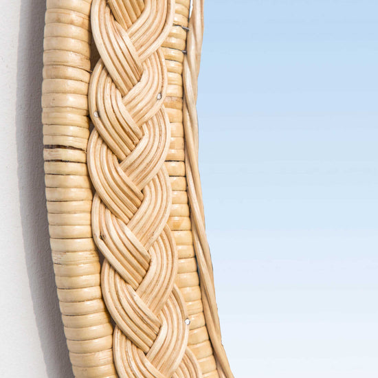 Serena Oval Rattan Mirror