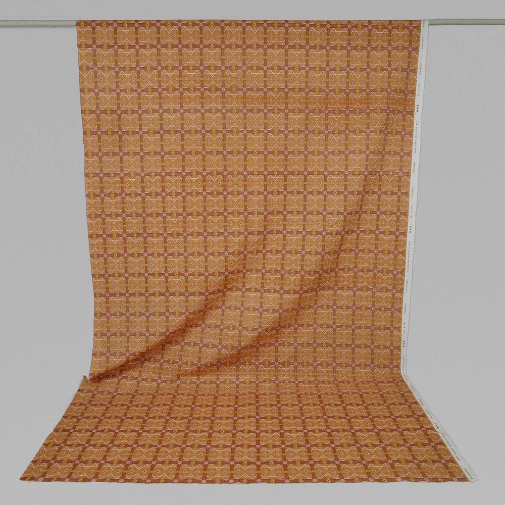 Brown Charbagh Fabric