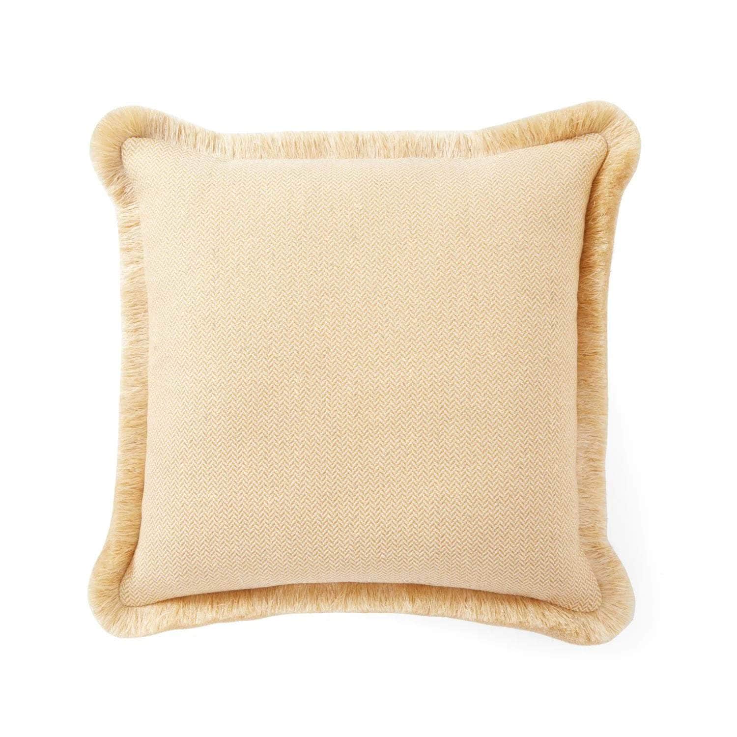 Pillow Cover - The Herringbone Chic (Small Pattern) Pillow Cover- Cream White & Yellow Mix