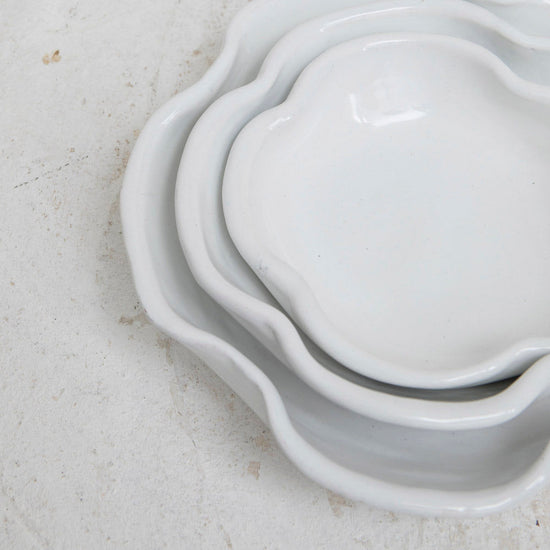White Tangier Serving Bowl Large