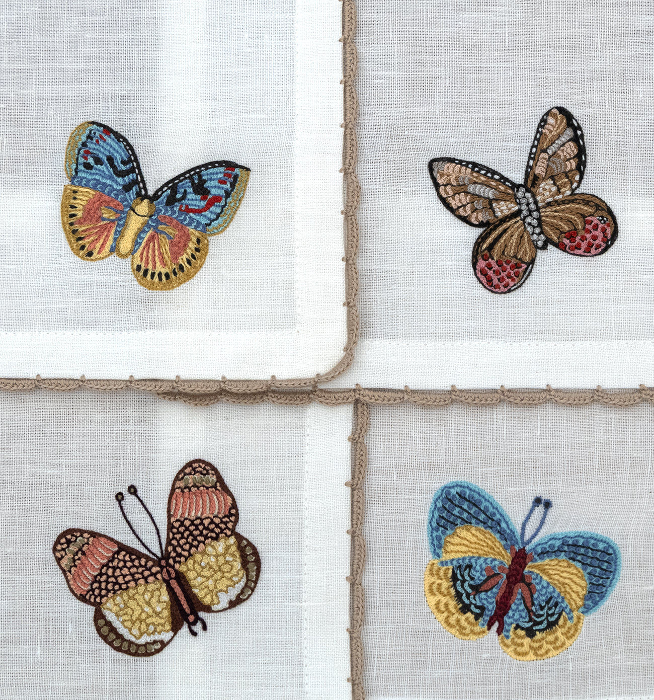 Flutter and Lace - Cocktail Napkins (Set of 4)