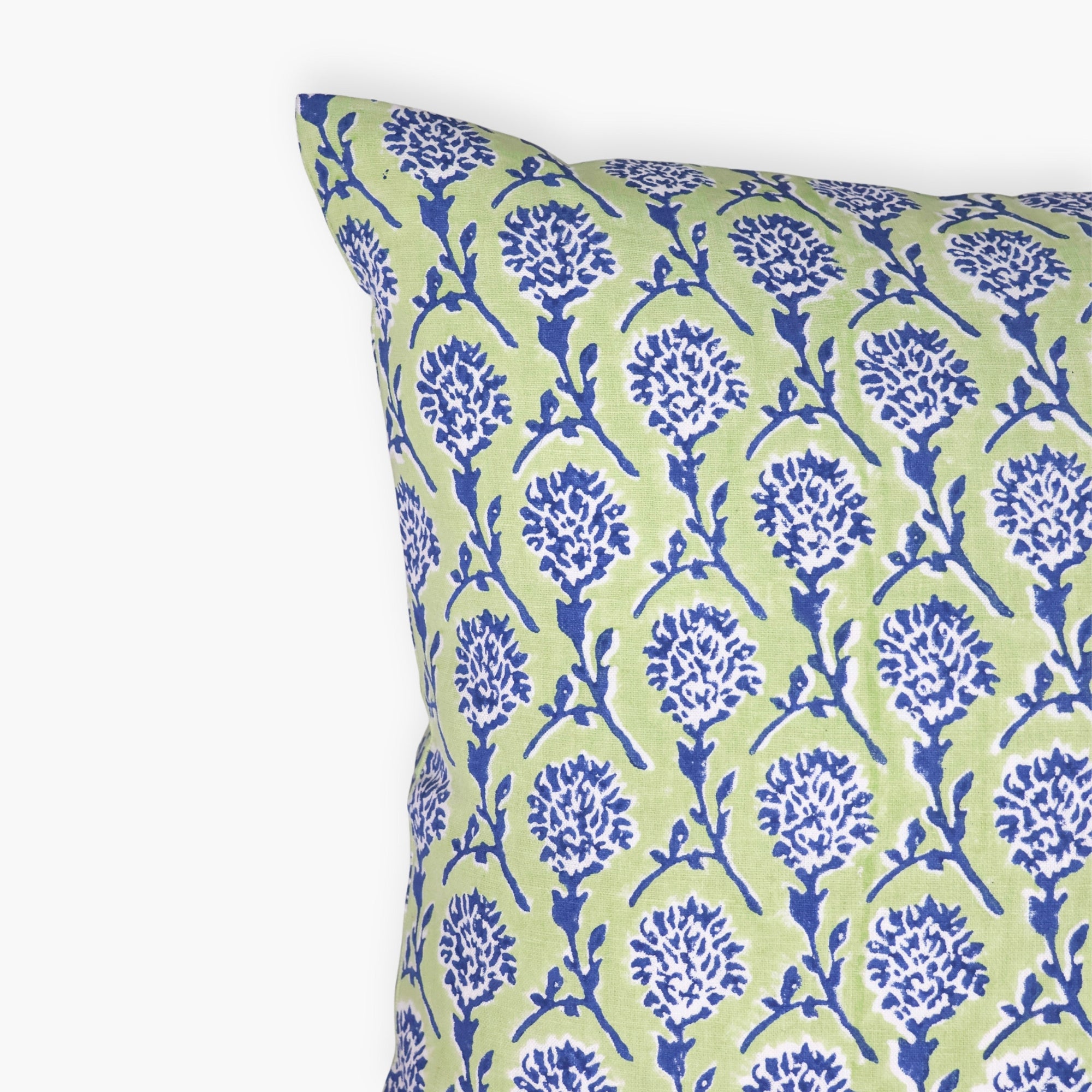 Nikhar Pure Linen Throw Pillow Cover - Lily Green