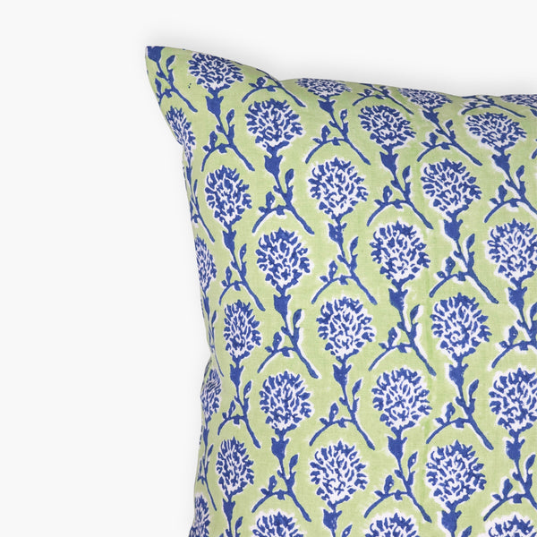 Nikhar Pure Linen Throw Pillow Cover - Lily Green