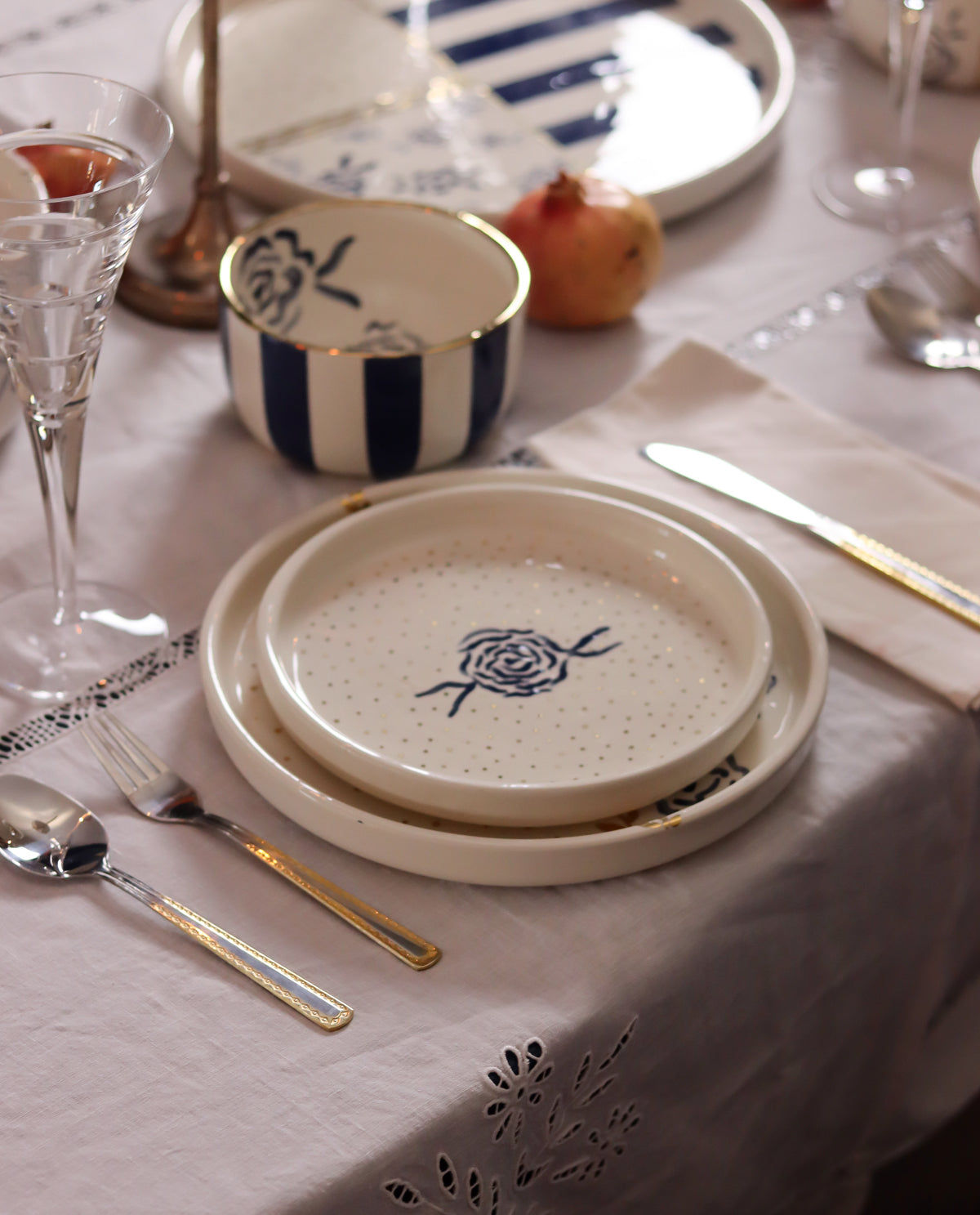 Royal Blue Dessert Plate