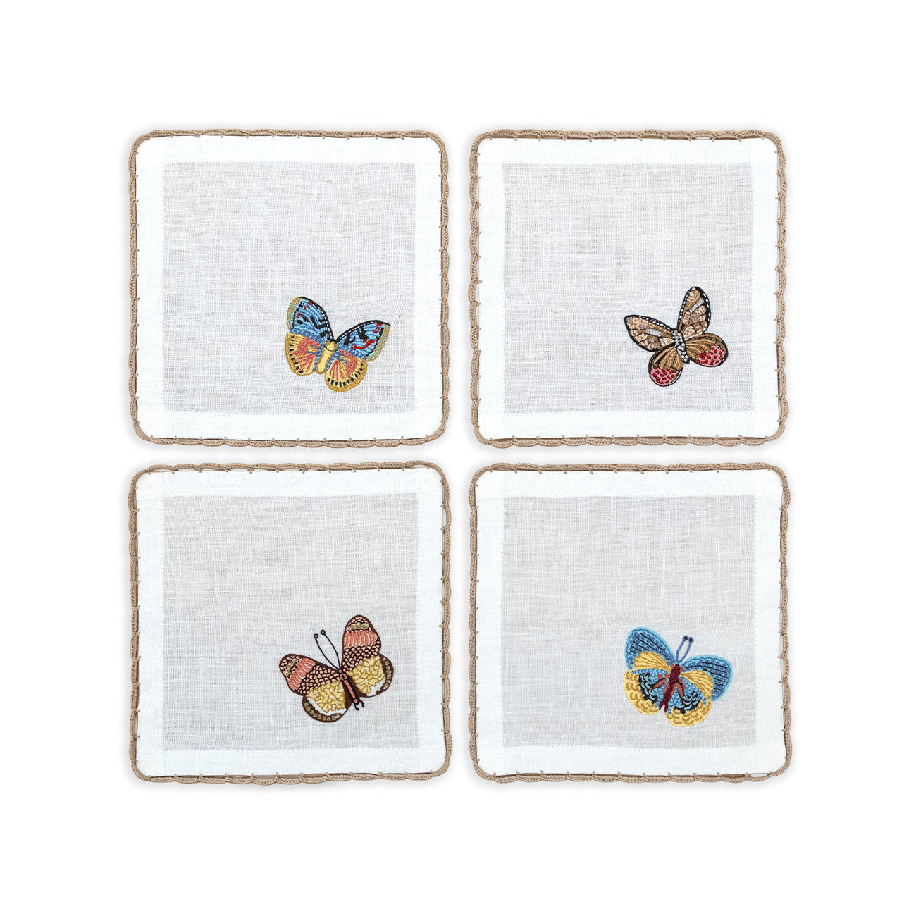 Flutter and Lace - Cocktail Napkins (Set of 4)