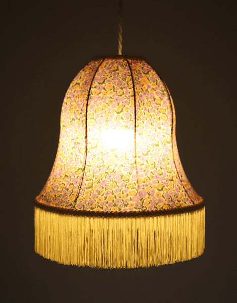 Armande "Bell" Shape Pendant Light with Fringe Print
