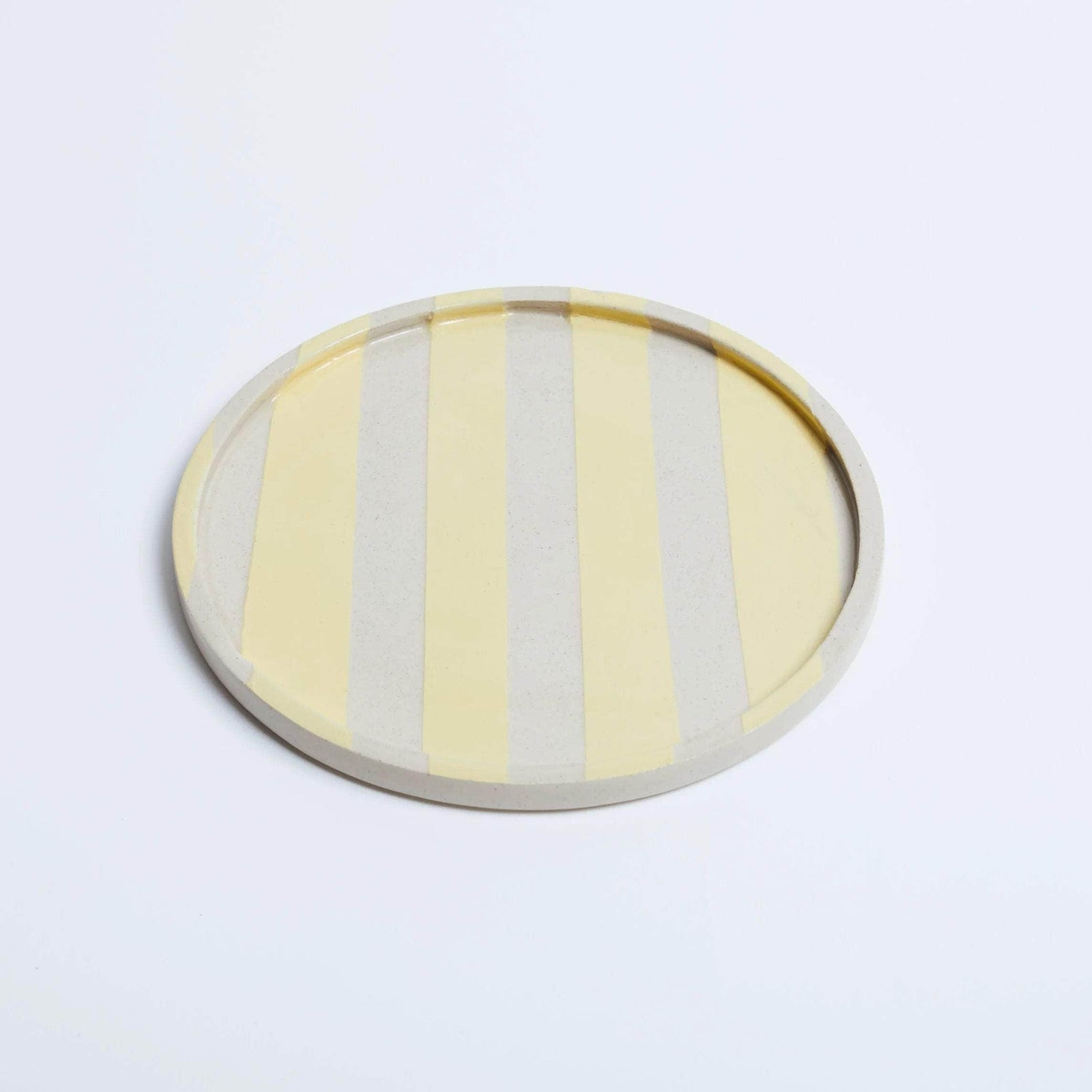 Duci Striped Plate Yellow 19cm