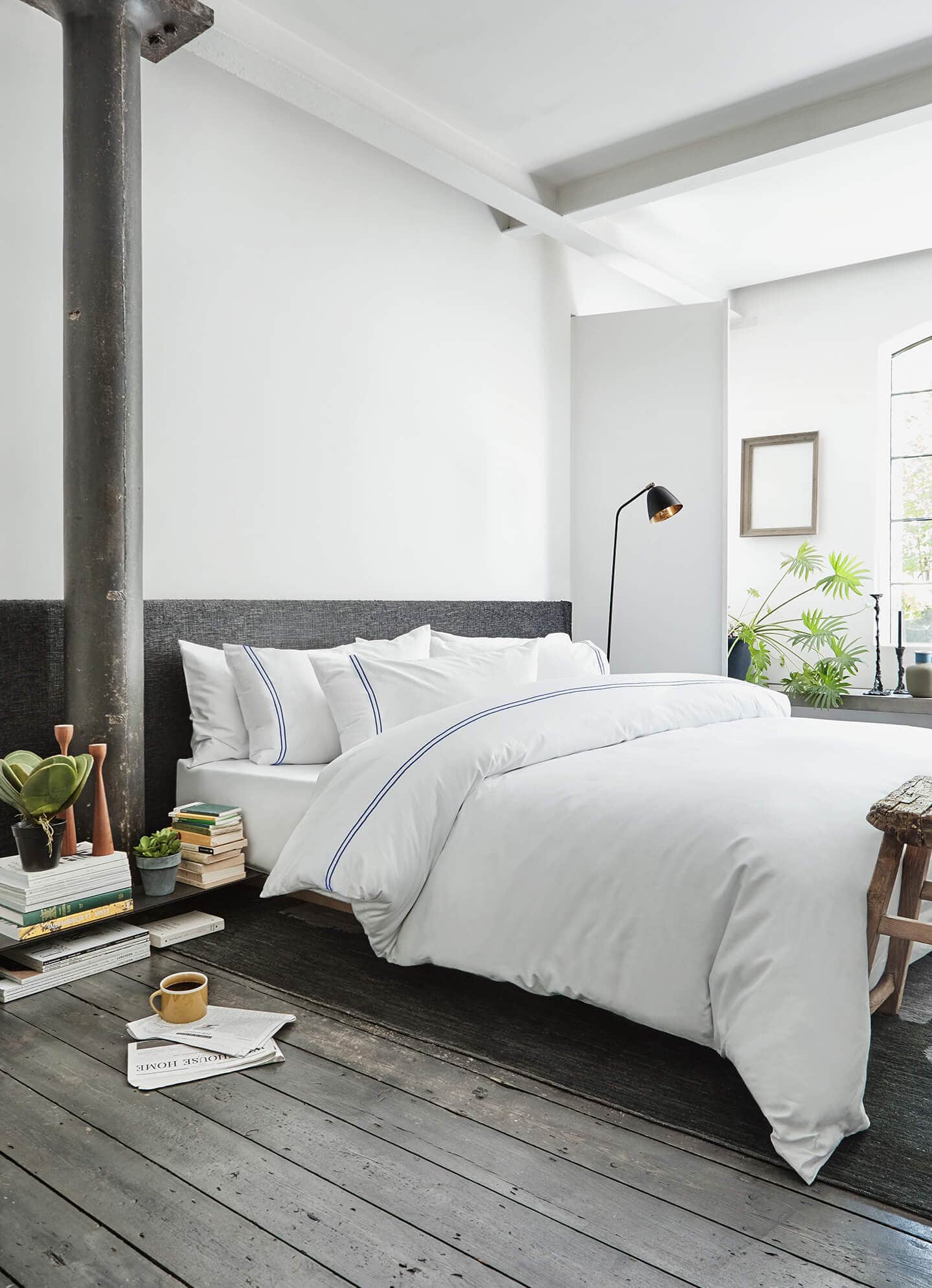 The Cairo Collection Bedding Set | Blue Stripe