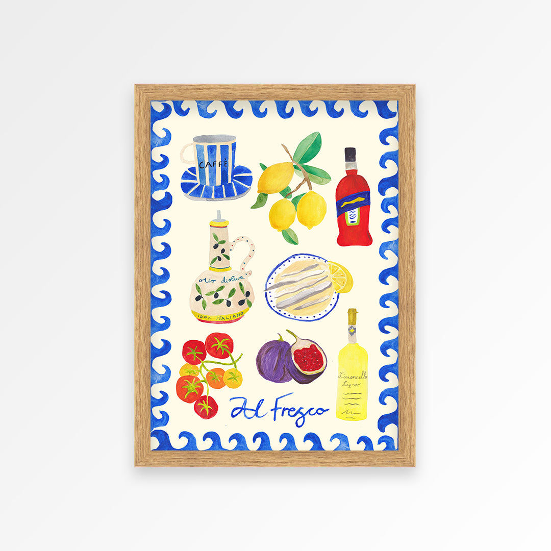 Alfresco Hand Painted Print