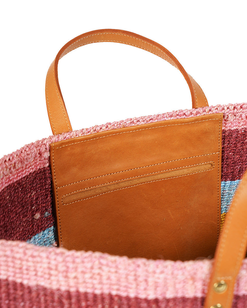 HEKA: Bold Striped Sisal Shopper