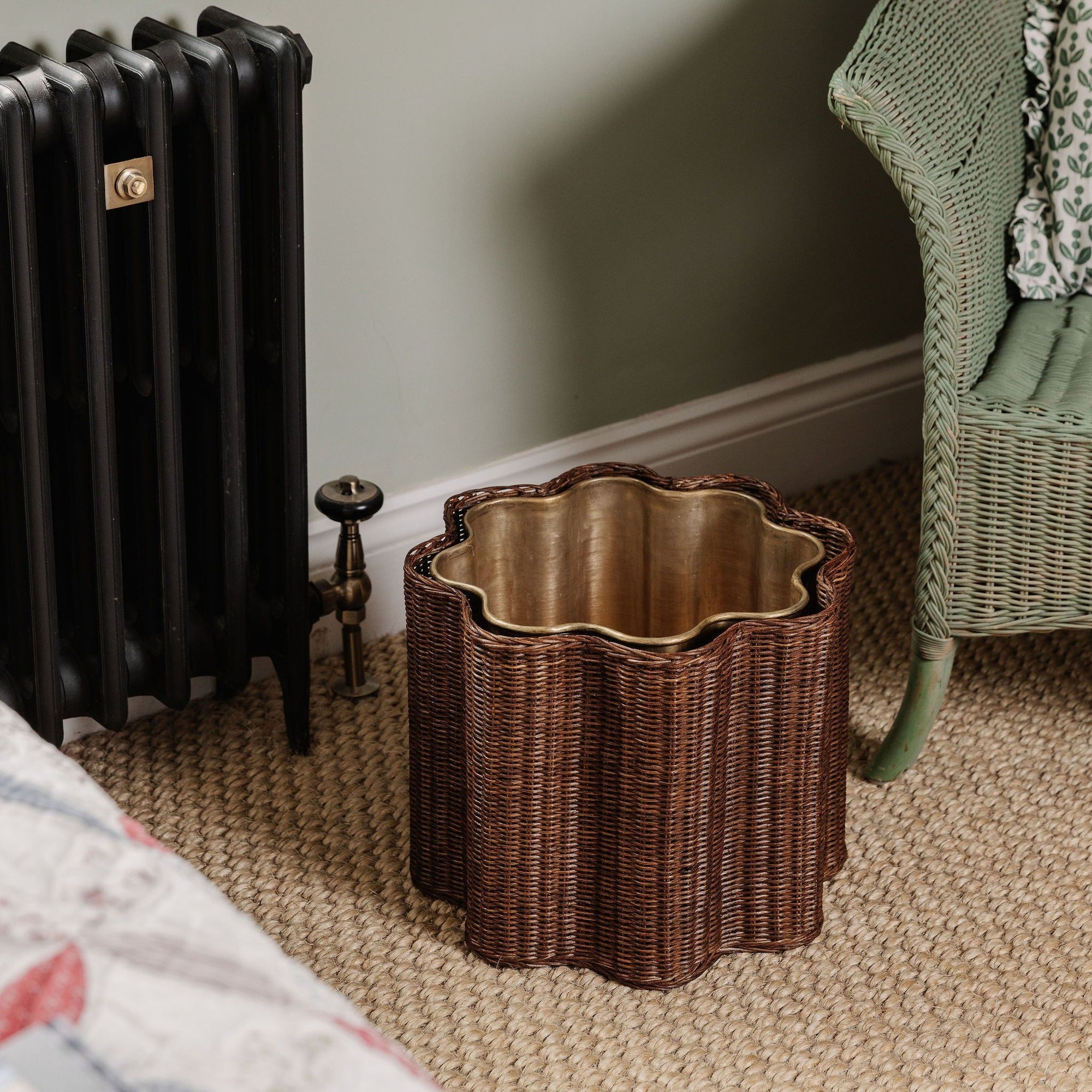 Poppy Rattan Waste Paper Bin (Large)