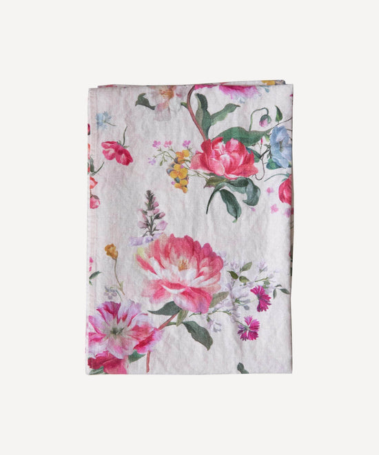 Peony Bloom Linen Runner