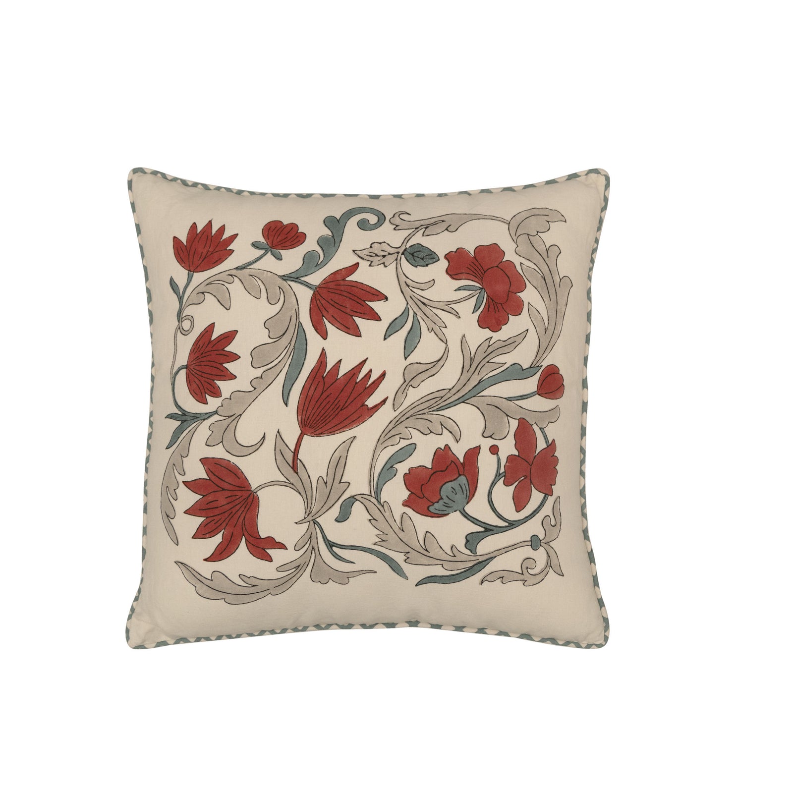 Block Printed Interior Pillow Cover – 20x20 in