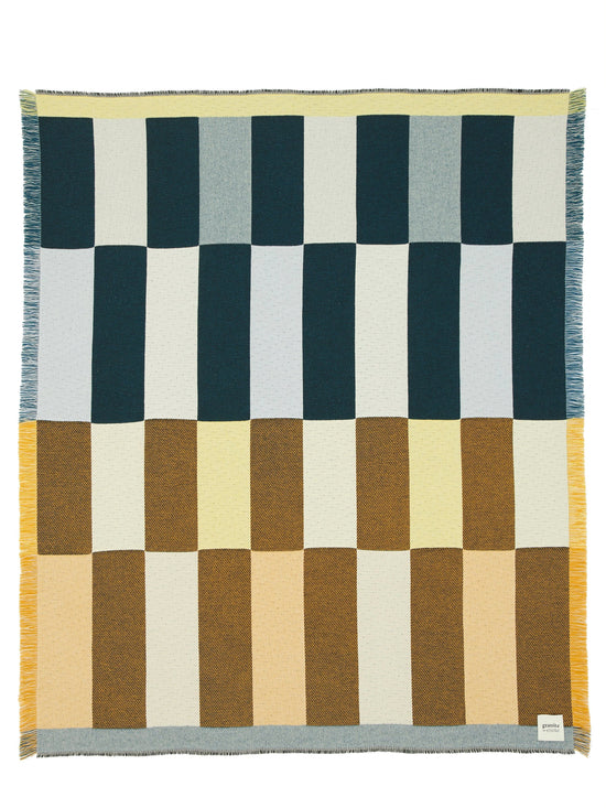 Dash Blanket Teal + Yellow
