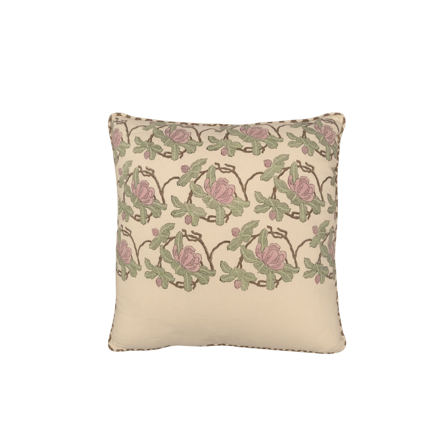Block Printed Interior Pillow Cover – 20x20 in