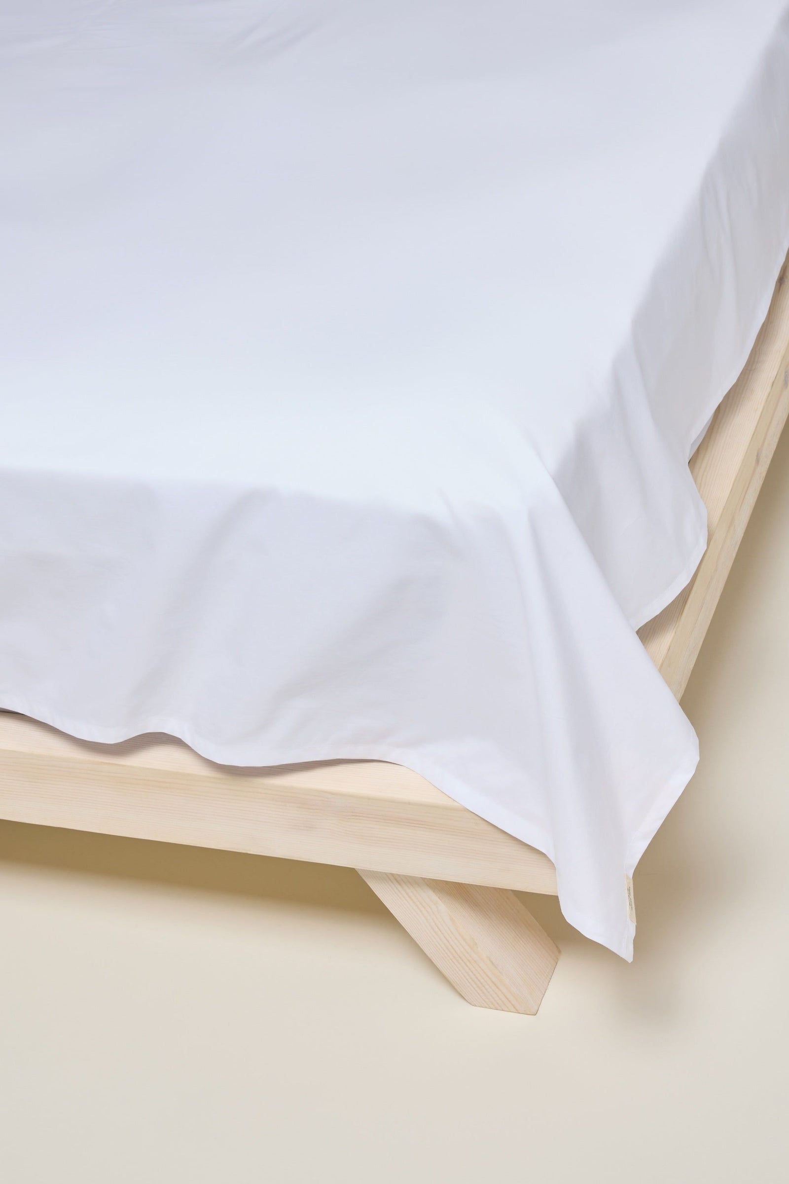 Sateen Organic Cotton Flat Sheet - Midwinter White