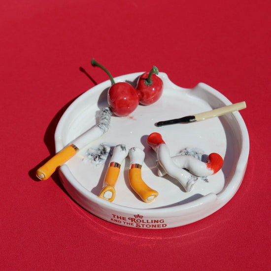 Cherry Stain Cigarettes Ashtray