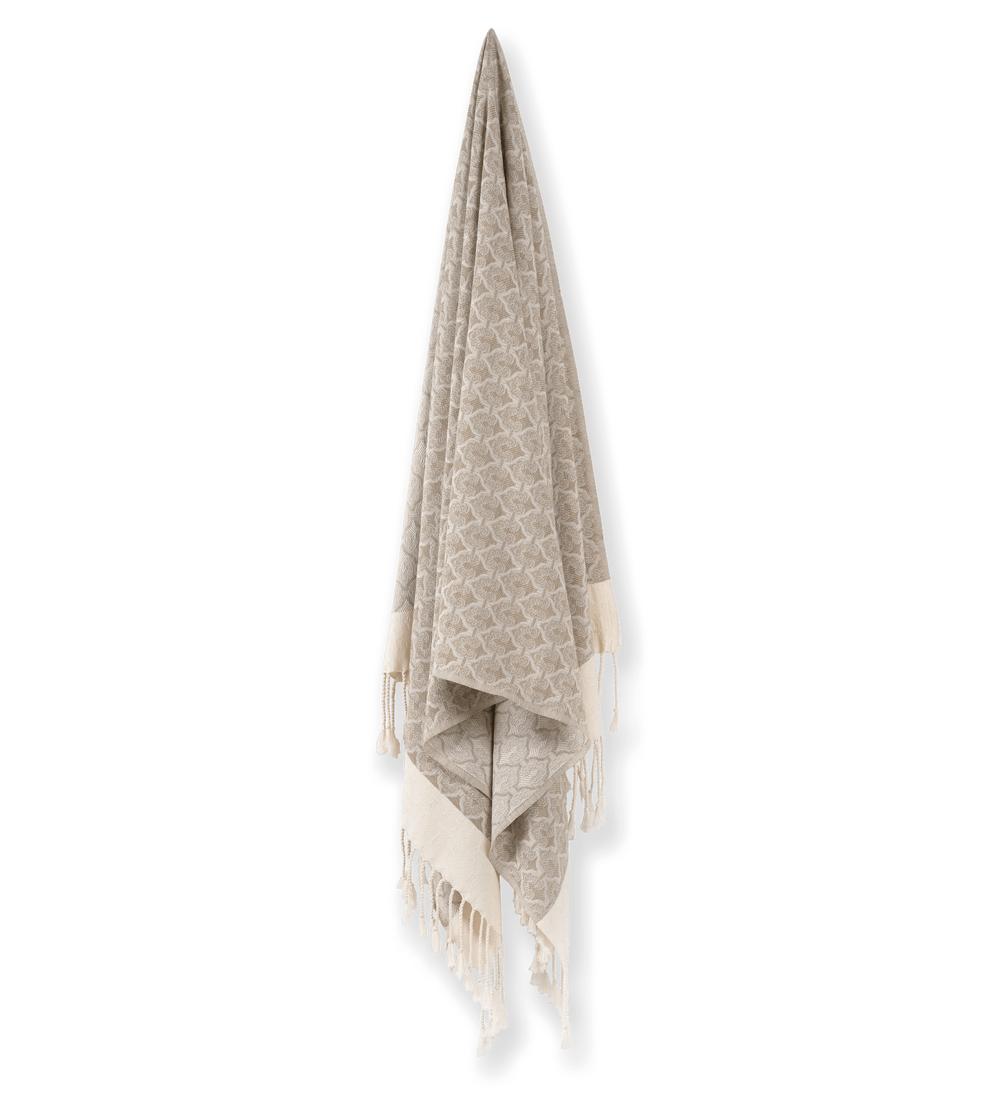 Mute Eloquence Pure Cotton Bath Towel (Peshtemal) In Beige