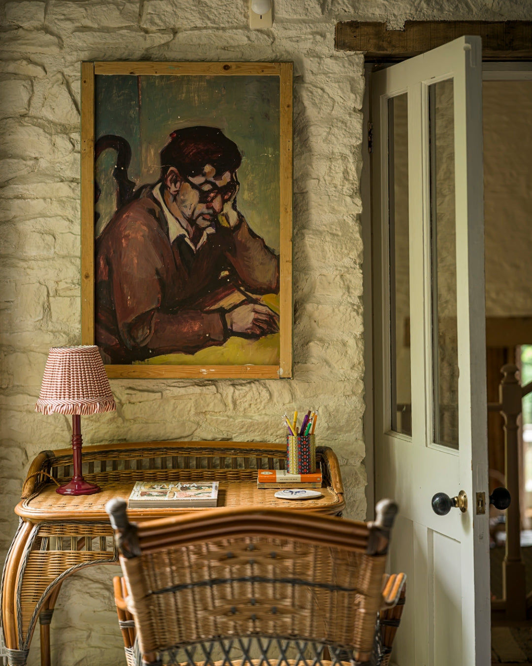 The Fine Horizontal Stripe in Crabapple