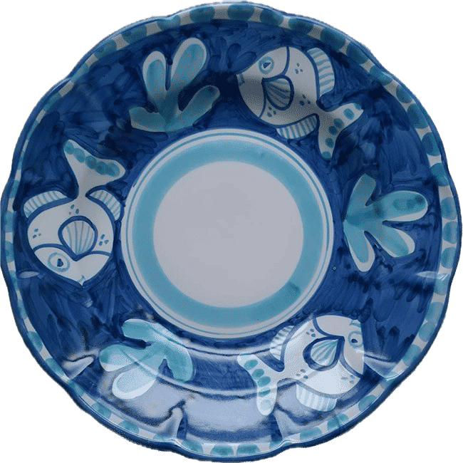 Amalfi Turquoise Blue Fish Plate 25cm