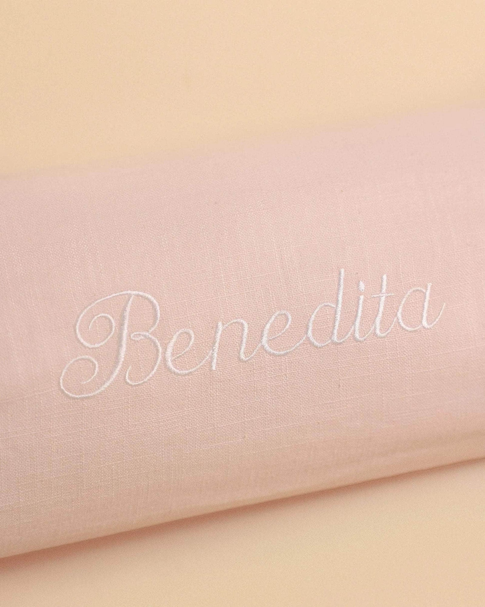 Personalised Baby Pink Bolster Pillow