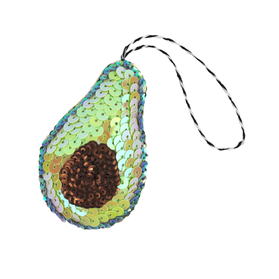 Avocado Sequin Hanging Ornament