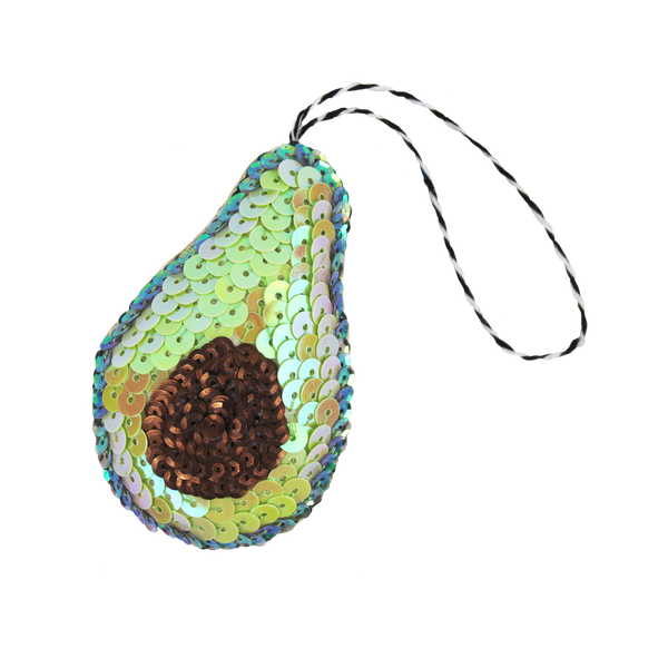 Avocado Sequin Hanging Ornament